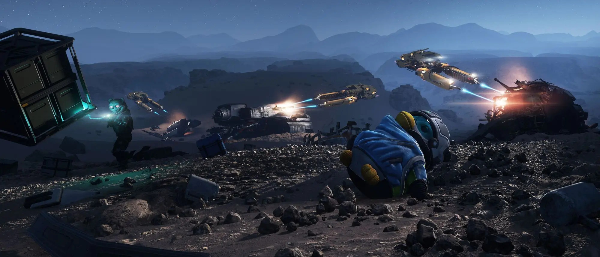 Watch Star Citizen's First Person and Planetside Gameplay