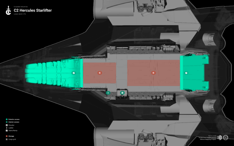 File:C2 Hercules Starlifter - Interior Map - Lower Deck.png