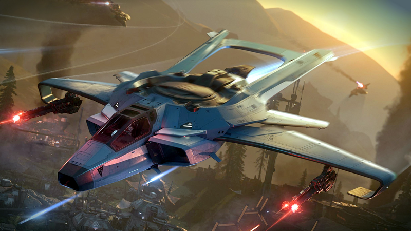 File:F7C mkII flying over outpost firing weapons - Colour and contrast adjusted - Cropped.png
