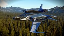 Mustang Gamma flying over forest.jpg