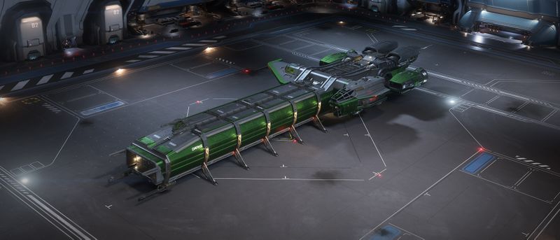File:Caterpillar Ghoulish Green - Landed in hangar.jpg