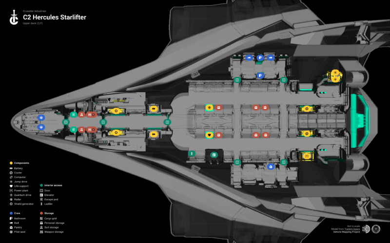 File:C2 Hercules Starlifter - Interior Map - Upper Deck.png